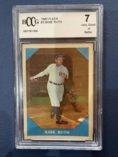 1960 Fleer #3 BABE RUTH in a BCCG Grade 7! Impeccable and RARE at this grade!!!