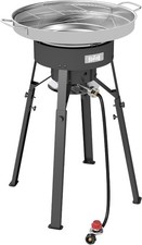 23" Stainless Steel Concave Comal Set, Discada Disc Cooker with 54,000BTU Paella