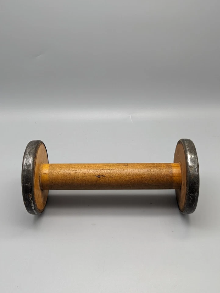 Antique Primitive Vintage Wood Textile Mill Yarn Thread Spool 8"X3" - Image 2 of 4