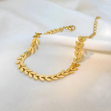 Leafs Ankle Bracelet Anklets For Women Chain Gold Foot Beach Jewellery Gift | UK