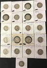 21 Silver U.S. Quarters, An 1878 Seated Liberty, 4 Standing, 8 Barbers, 8 Wash.