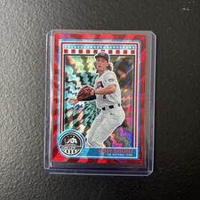 Ethan Holliday 2025 Panini USA Baseball Stars and Stripes /30 Red Lightning #14