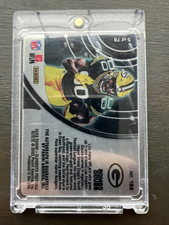 2022 Panini Elements Romeo Doubs #153 Rookie Auto 5/79 - Image 2 of 3