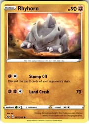 Rhyhorn 097/202 Sword & Shield Base Set Common