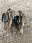 Sadie Green's Earrings Lot Of 2 Pairs w. Faux Stones Gold Silver Tone 1.75" 1.5" — photo 3