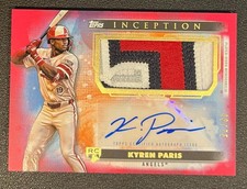2024 Topps Inception Kyren Paris Autograph Patch Card Auto /75 Angels