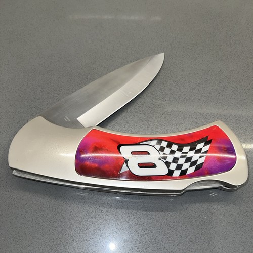 NASCAR DALE EARNHARDT Jr #8 Jumbo Folding Knife w/Stand - Collectible Item - Picture 7 of 14