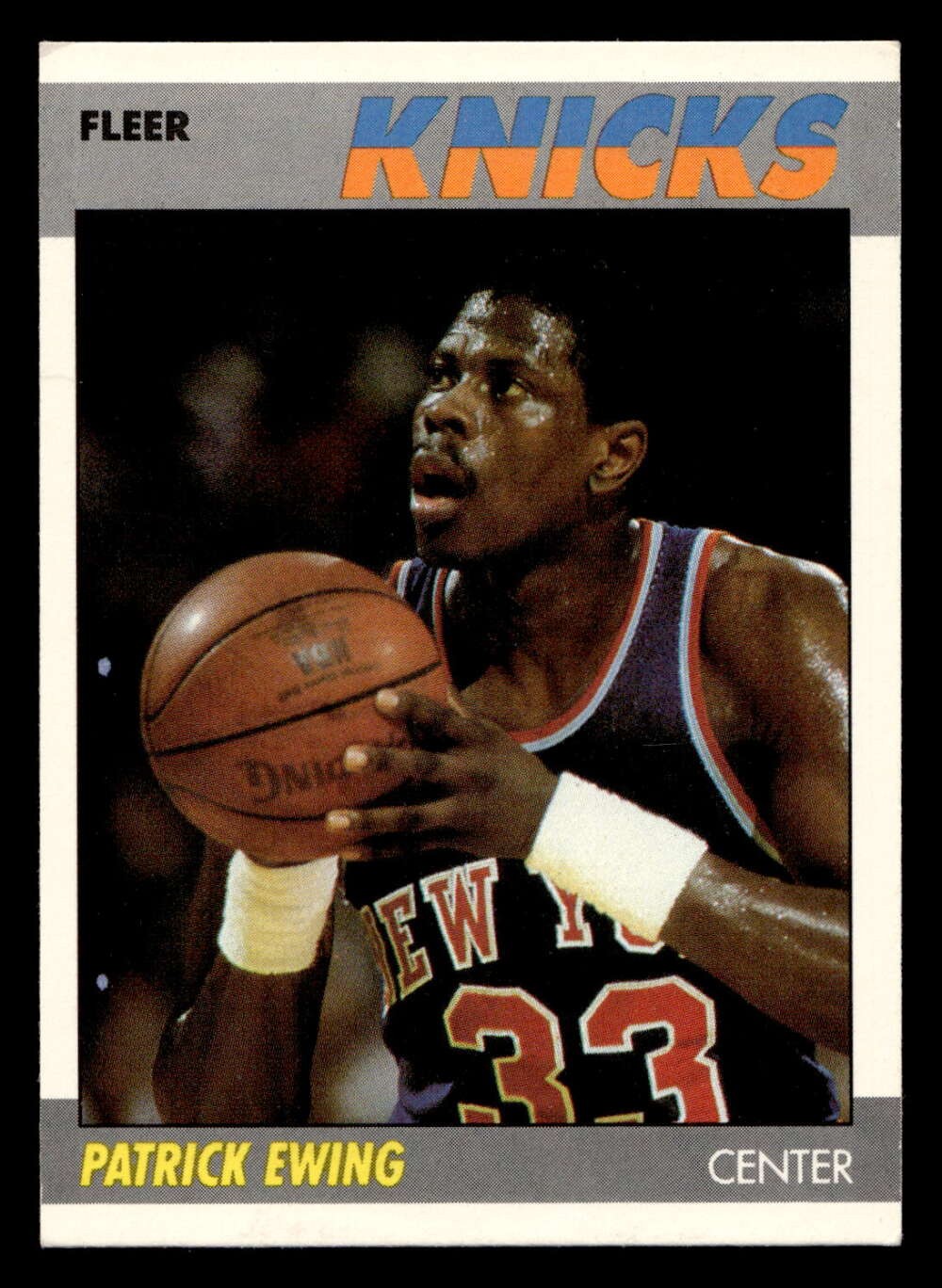 1987-88 Fleer #37 Patrick Ewing Ex-Mint Knicks Basketball