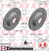 2X Bremsscheibe Black Z Zimmermann 100.3315.53 FüR A3 Golf Skoda 1K1 8P1 Seat VW