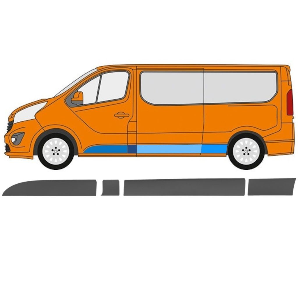 Side trim for Opel Vivaro 2014-2019 / Left / Set