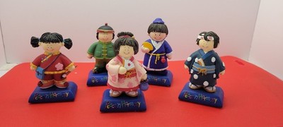 Vintage Peace n Harmony Figurines Set of 5 Imperial Creations Multicultural Kids