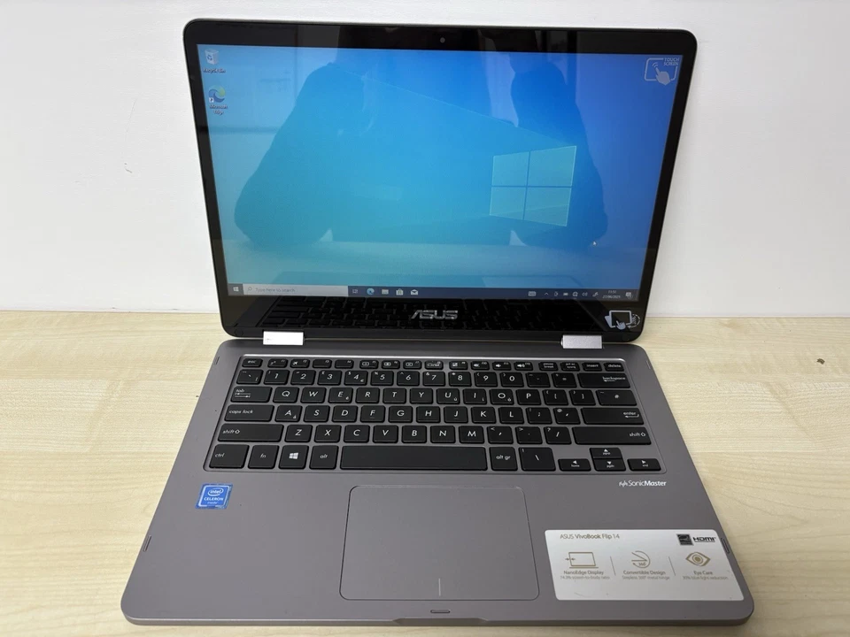 ASUS VivoBook 14 TP401M Laptop Intel N4020 4GB RAM 64GB Touchscreen Win 10 READ - Image 2 of 4