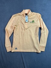 Women's Adidas Golf Quarter zip Woodland Pullover Size Medium Acid Orange