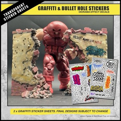 Graffiti And bullet hole Decal stickers