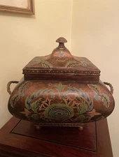 Vintage Hand painted Decorative Box - 90’s Bombay Company.