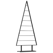 Metal Christmas Tree with Stand Black Steel Seasonal Decor Modern Sleek  vidaXL