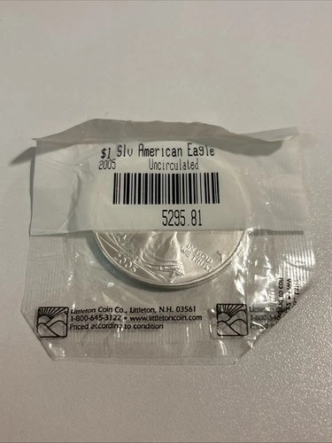 2005 $1 Silver American eagle Littleton Sealed Pack Uncirculated .99 Silver!