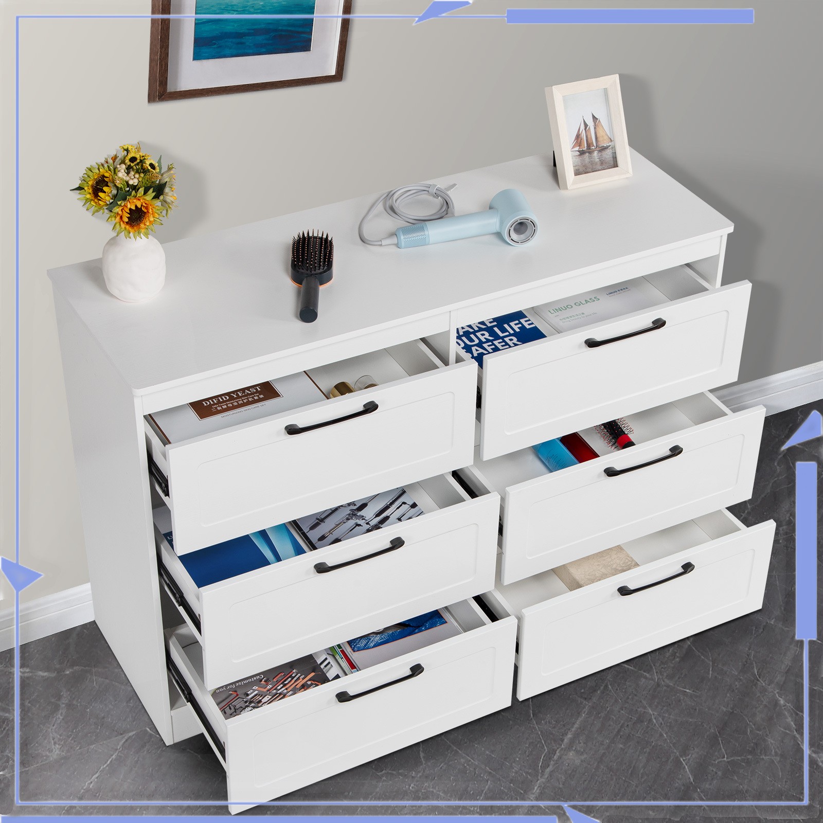 6-Drawer Dresser for Bedroom Storage and Closet Organization-image