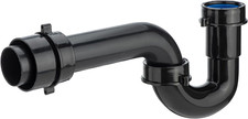 1 Pack Black P Trap 1 1/2 Inch for Bathroom Kitchen Sink Drain Pipe Tubula...