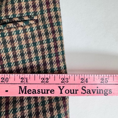 Sag Harbor Women Plaid Wool Blend One Button Lined Blazer Jacket Size 14 - Picture 10 of 12