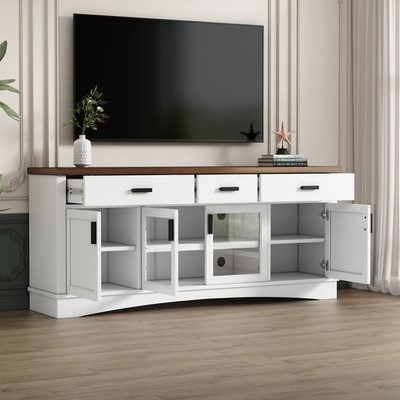 TV Stand Entertainment Center Media Console Cabinet w/ Drawers for TV up to 70in