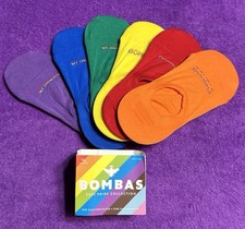 Bombas Women's No Show Multicolor Socks 6-Pack Size Medium