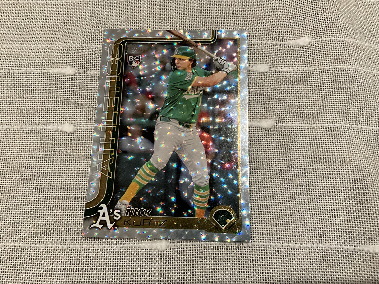 NICK KURTZ 2025 TOPPS UPDATE SUPERBOX SILVER FOILBOARD RC ATHLETICS US201