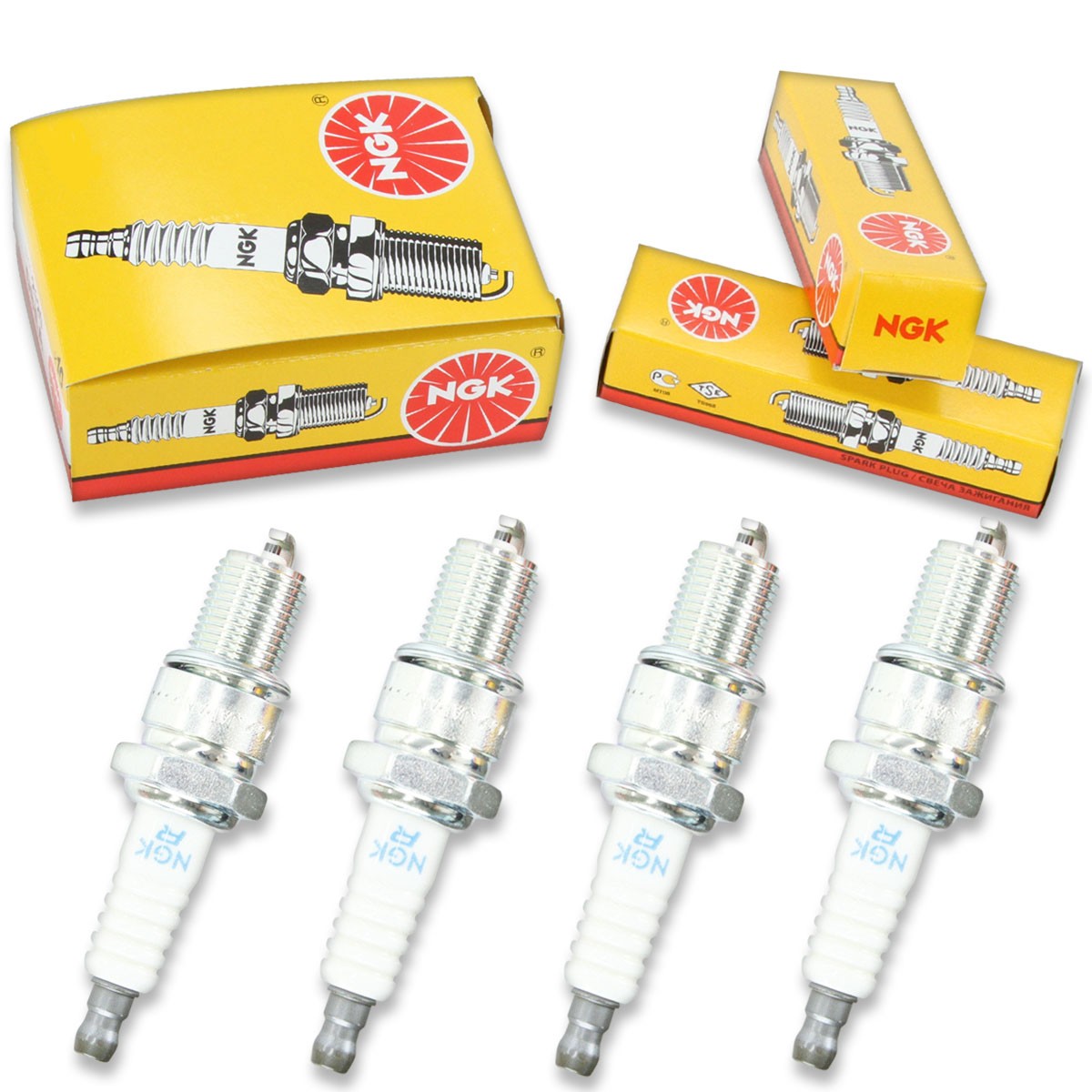 4pcs 2010 Polaris Wide Track IQ 600 NGK Standard Spark Plugs 599cc 36ci Kit mo