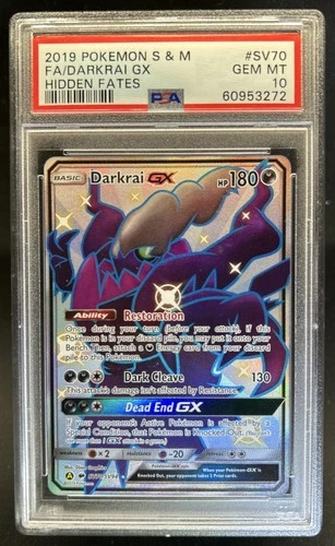2019 Pokemon SM Hidden Fates Darkrai GX #SV70/SV94 PSA 10 GEM MINT