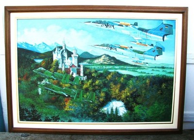 J.L. DATU Painting USAF A10 WARTHOGS AND BAVARIAN CASTLE