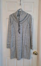 Kuhl Women's Lea Sweater Dress Long Sleeve Cowl Neck Pockets Gray Size M