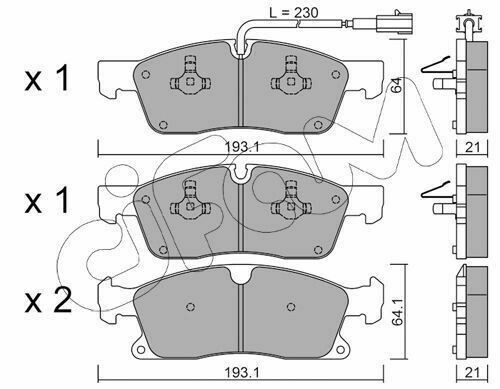 Kit Pastiglie Freni Anteriori Cifam 822-927-5 Maserati Levante High Performance