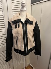 Sherpa & Leather  Jacket - Venus - Brand New - Size Large