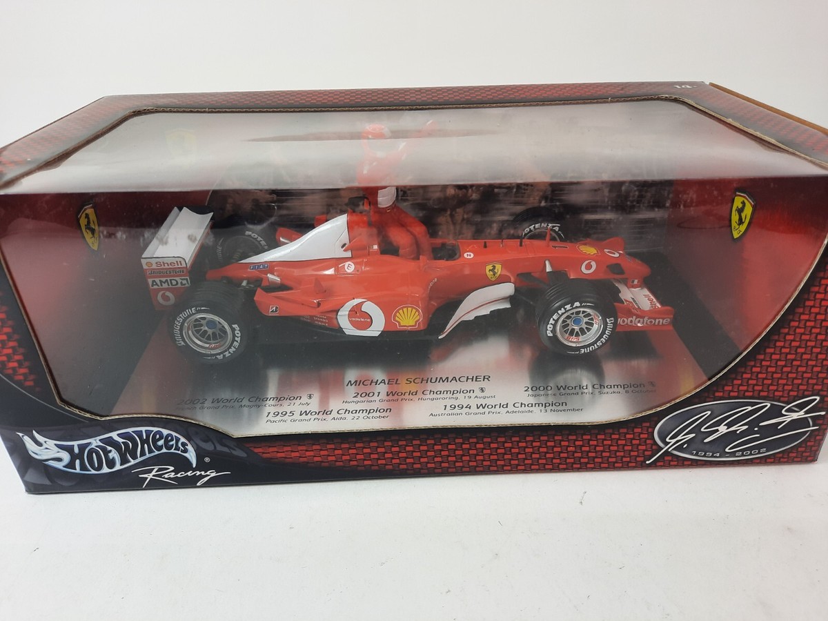 限定 HW 1/18 Ferrari F-2002 #1 Schumacher Hot Wheels Ferrari F2002 #1 M. Schumacher 2002 5 Times World