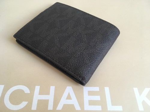 NIB MICHAEL KORS MENS SLIM BILLFOLD WALLET AND KEYCHAIN SET IN BROWN - Picture 3 of 8