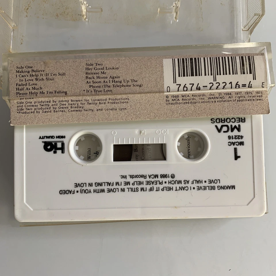 Hey Good Lookin' by Conway Twitty Loretta Lynn (Cassette, Aug-1988, MCA) - Image 2 of 2