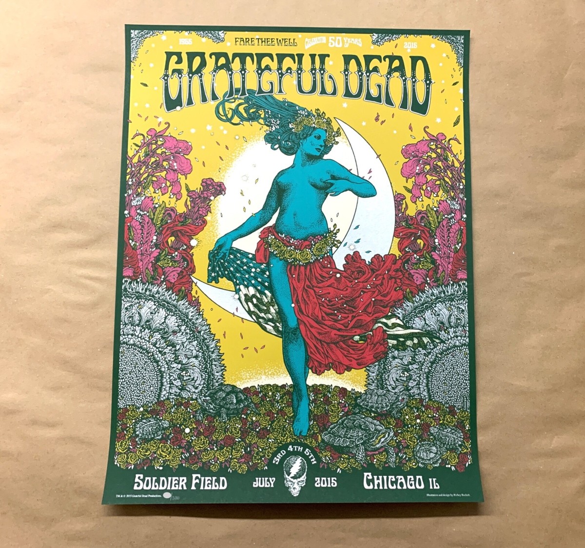 Grateful Dead Fare Thee Well Poster Chicago Richey Beckett GD50