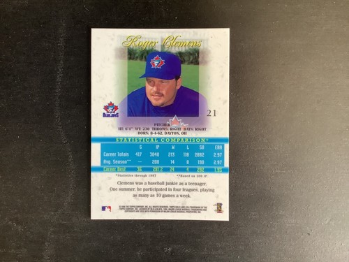 1998 Topps Baseball Gold Label Class 2 #21 Roger Clemens Mint Condition - Bild 2 von 2
