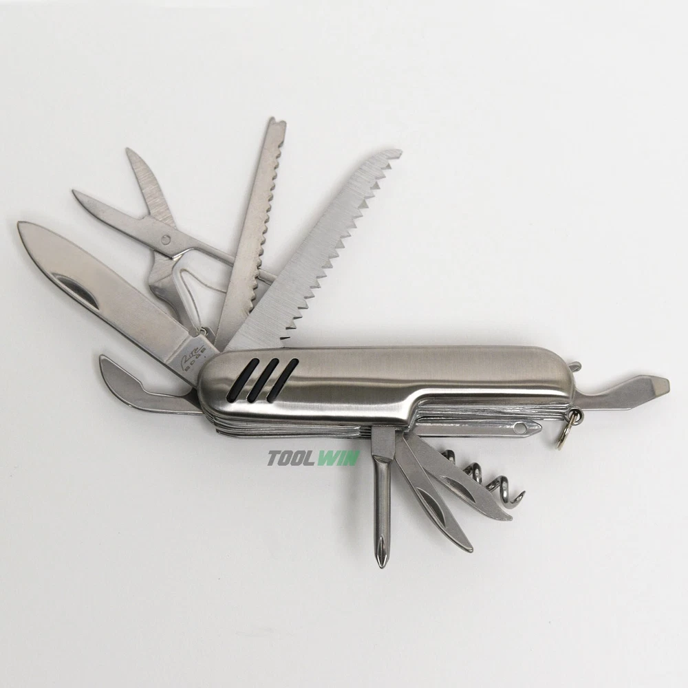 Multi Tool Folding Pocket Knife 3.5" Stainless Steel 13-in-1 Blade