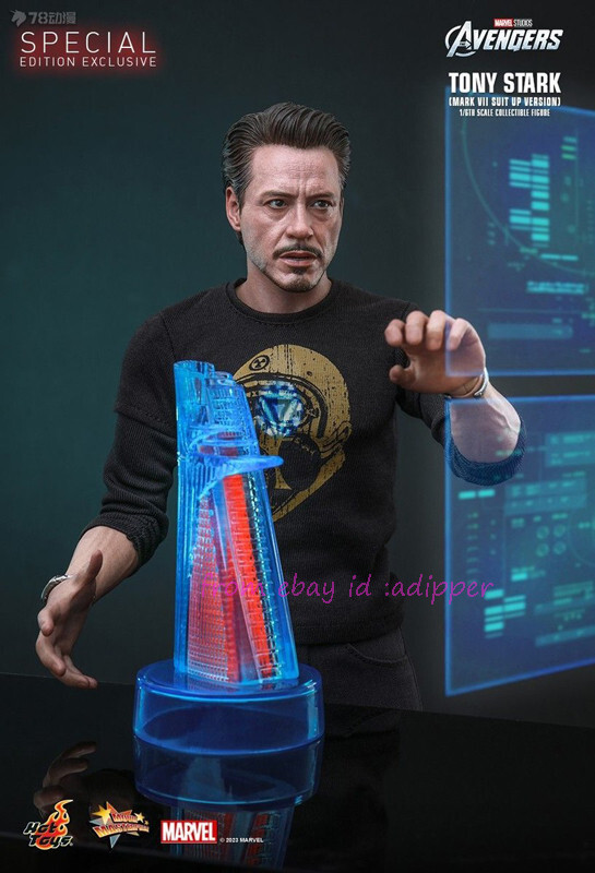 新品未使用 ホットトイズHot Toys Tony Stark ヘッドスカルプト Hot Toys HT MMS185 1/6 Iron Man MK 7 Tony Stark Head Sculpt