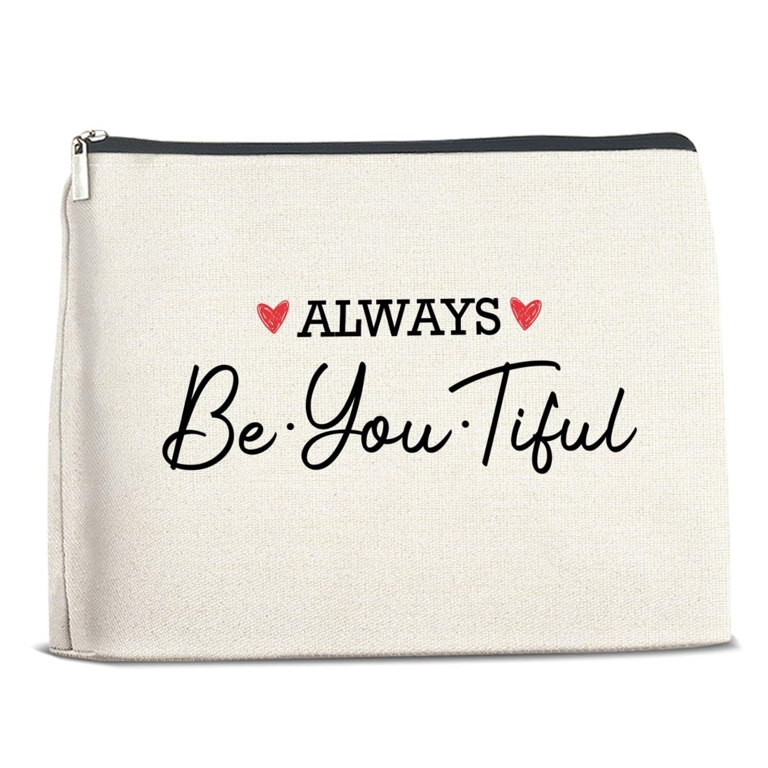 Makeup Bag Cheer up Gifts for Women, Cosmetic Travel Bag with Zipper Waterpro...-image