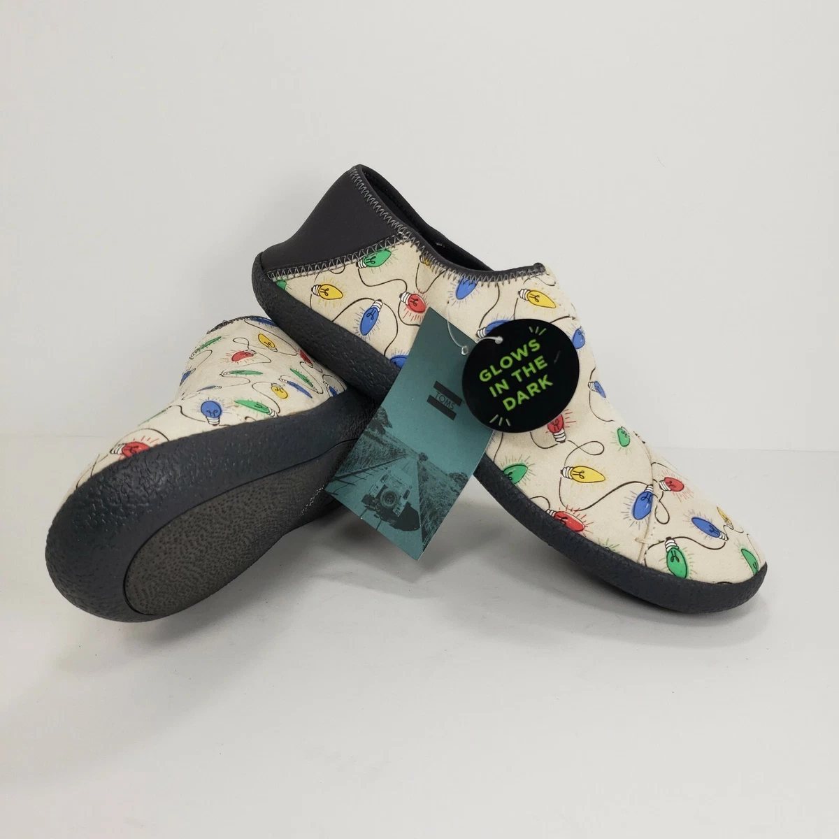 Toms christmas light slippers sale
