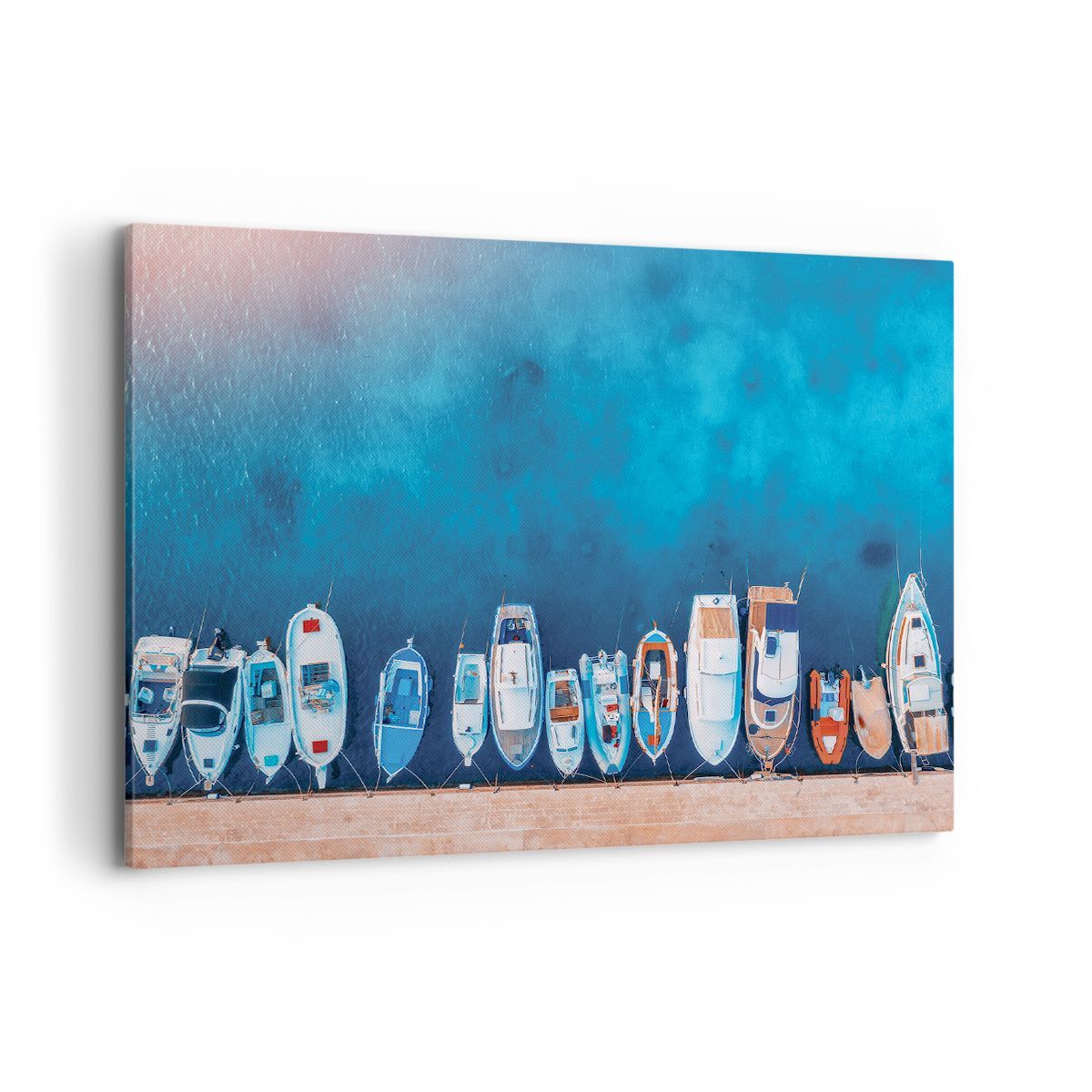 Quadro su Tela 100x70cm Porto Porto Łódź Stampe Immagini Quadri Moderni Murale