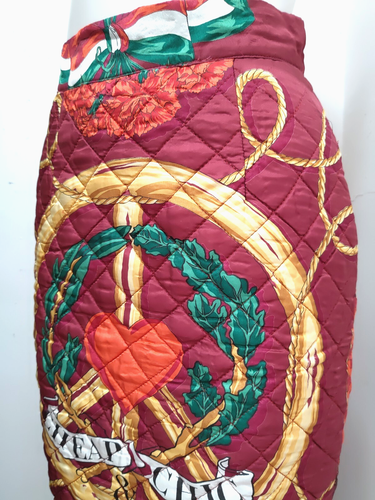 Moschino Vintage Cheap And Chic Peace Love Quilted Pencil Skirt IT 38 - Picture 4 of 11