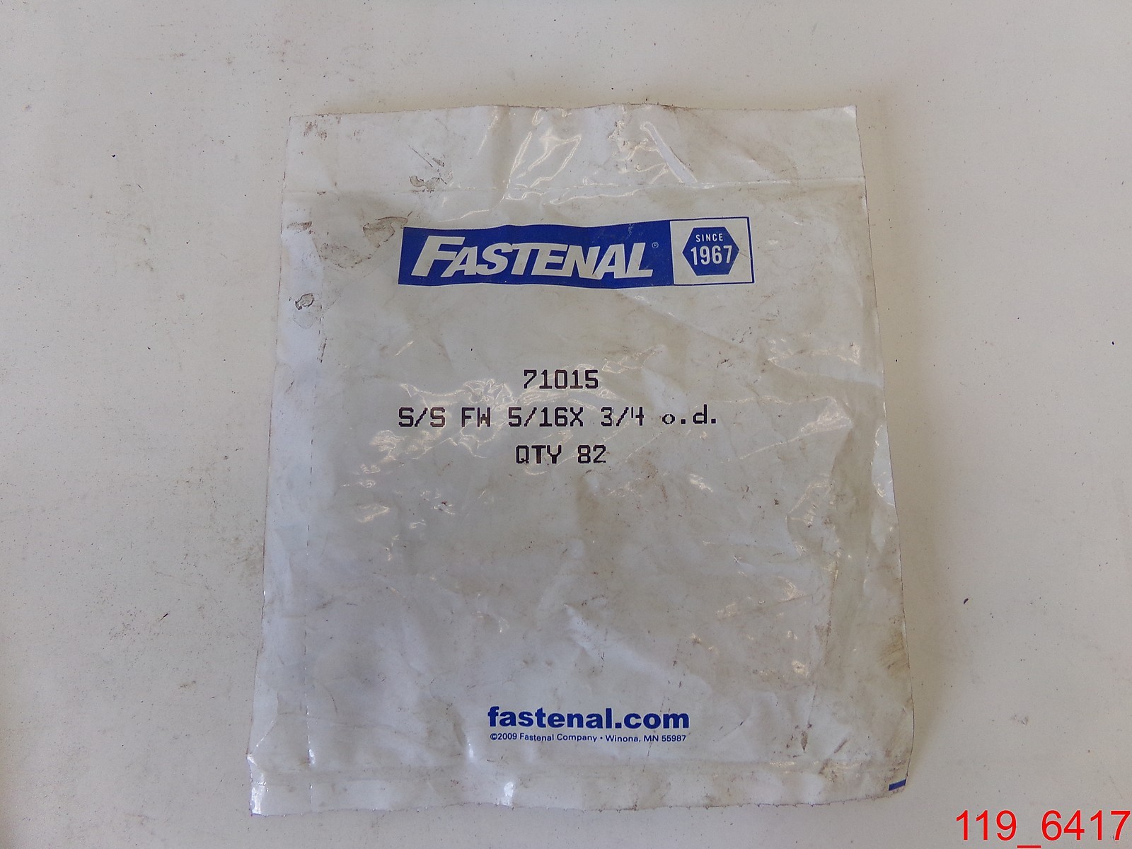 Qty=189 Fastenal 71015 Stainless Steel Small OD Flat Washers 5/16" x 3/4" eBay