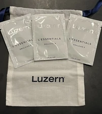 LUZERN Beauty L’ESSENTIALS Emulsion 6 Cleanser 3 Travel Sample Size Packs Pouch