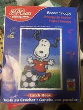 Latch Hook Kit Peanuts Snoopy Soccer.
