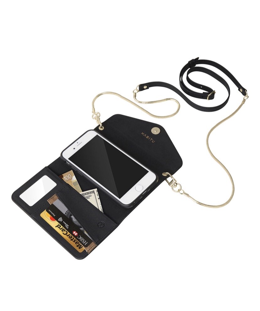 HABITU Selene Crossbody Wallet Case with Mirror iPhone 12