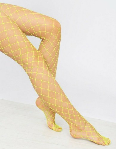 PLUS SIZE Fishnet Pantyhose #187 NEON 