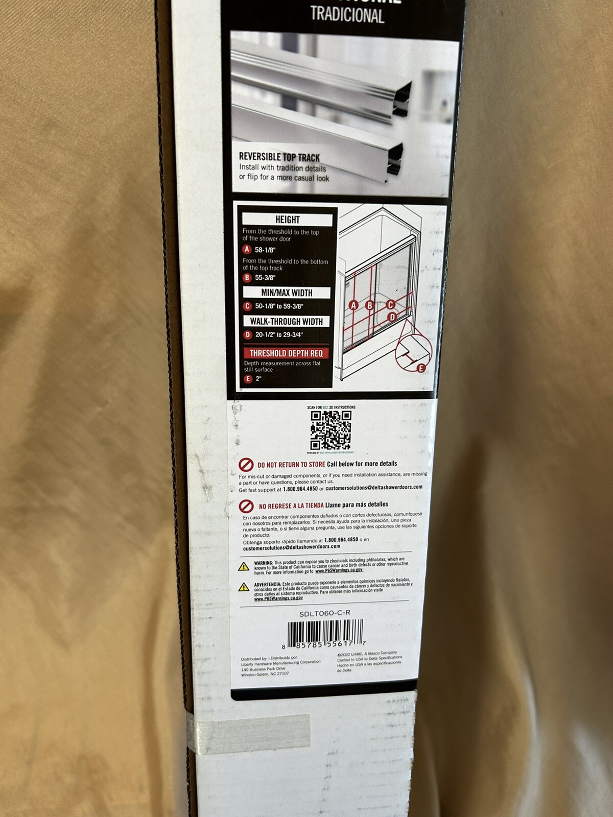 Delta 60 In. Sliding Bathtub Door Track Assembly Kit in Chrome Sdlt060cr for sale online eBay